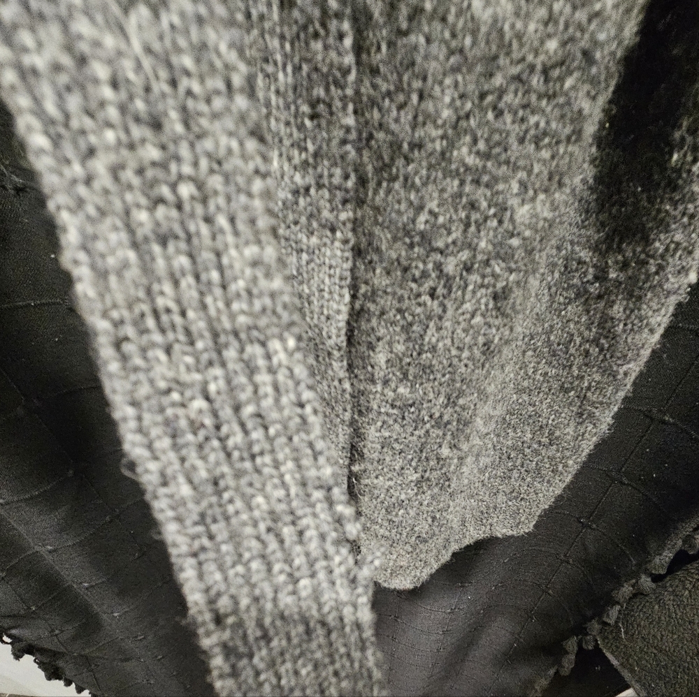 Relativity 100% Lambswool Grey Belted Longline Cardigan Sweater Size M - Picture 9 of 9